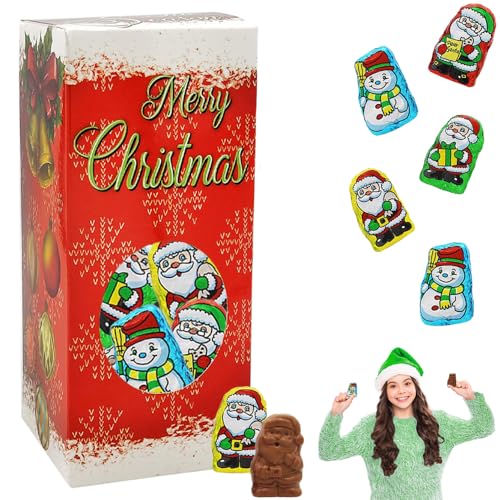 FRUIDLES CHRISTMAS SANTA’S MILK CHOCOLATE, PARTY BAG FILLERS, INDIVIDUALLY WRAPPED FOILS, DAIRY (SANTA HELPERS CHOCOLATE, 1 POUND)