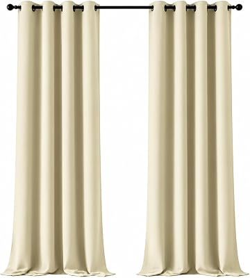 Cortinas opacas térmicas para quarto e sala de estar, 2 peças