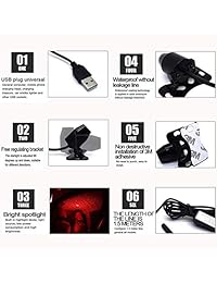 Luces decorativas para interior de coche con luces LED para el interior del coche, con diseño de estrella y luz láser.