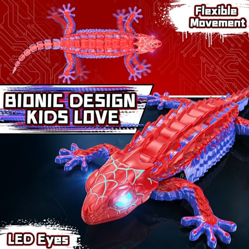 Loueouv RC Wall Climbing Gecko, Rechargeable Remote Control Robot for Kids | 360° Rotating RC Stunt Car with Light, Wall Crawler Lizard Toys for 3-12 Year Old Boys Girls Kids Toys