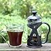 KONA French Press Small Single Serve Coffee and Tea Maker, Black (12 oz, 1 cup) 350ml