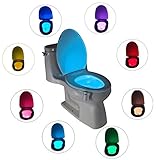 Light up Toilet Seat, Led Toilet Nightlight Motion Activated 8 Colors Light - Sensor Bathroom Glow Bowl Toilet Nightlight