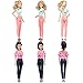 E-TING 5 Sets Quality Doll Clothes Handmade Blouse Pants Outfit Casual Wear For Barbie Dolls