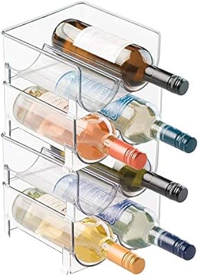 Mdesign Plastic Free Standing Wine Rack Storage Organizer For