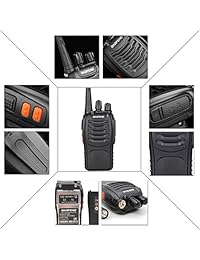 Walkie Talkies BF-888S UHF 400-470 MHz Radios de dos vías de largo alcance recargables con auricular original para adultos, camping, senderismo y comunicación