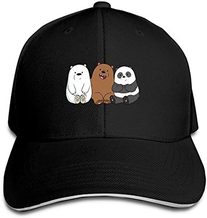 Huajsu We-Bare-Bears Men's Design Flat Hat Baseball Cap Hip-Hop Peaked Cap For Four Seasons