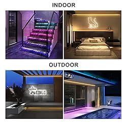 NEONLG 14400lm LED Neon Flex with Clips, 16.4ft