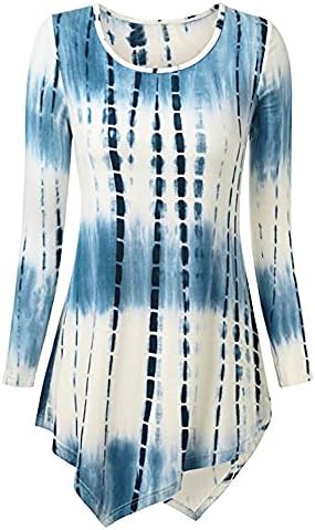 Wintialy Women Fashion O-Neck Print Long Sleeve Loose Tops T-Shirt Blouse