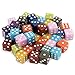 50-Pack Solid 6-Sided Game Dice, 10 Sets of Vintage Colors, 16mm Dice for Board Games and Teaching Math by Brybelly
