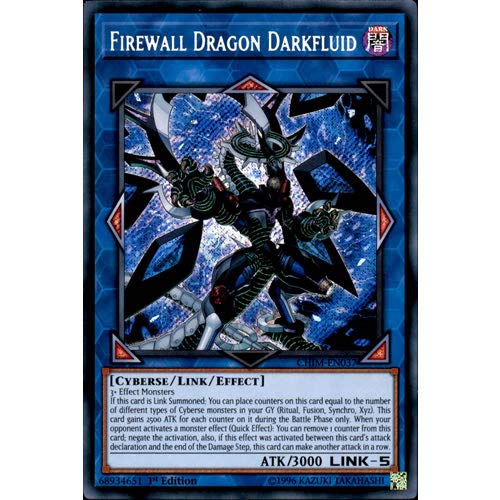 CHIM-EN037 1st Ed Firewall Dragon Darkfluid Secret Rare Card Chaos Impact Yu-Gi-Oh Single Card