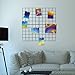 Photo Hanging Display for Room Wall Decorations,4 Pcs Multifunction Metal Mesh Wire Grid Wall Panel with 30 Clips