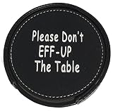 Drink Coasters Set Housewarming Gifts - Funny Gag Gift For Table, Bar And Furniture Protection - Leather Coaster For Beer, Wine, And Glass Bottles