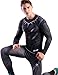 Red Plume Men's Compression Sports Shirt Panthers Running Long Sleeve Tee/3 Colors (XL, Panthers)