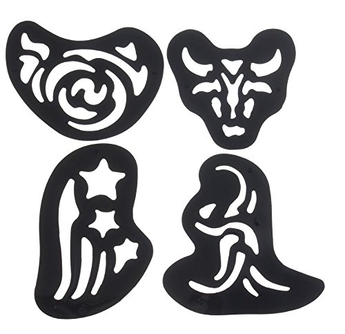 Lucktao 25pcs Set Hair Tattoo Template Hair Trimmer Carved Dye