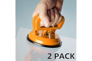 IMT Glass Suction Cup Tiles Window Lifter 2 Pack, Power Grip Vacuum Lifter for Glass/Tiles/Mirror/Granite Lifting, Sucker Plate Double Handle Locking