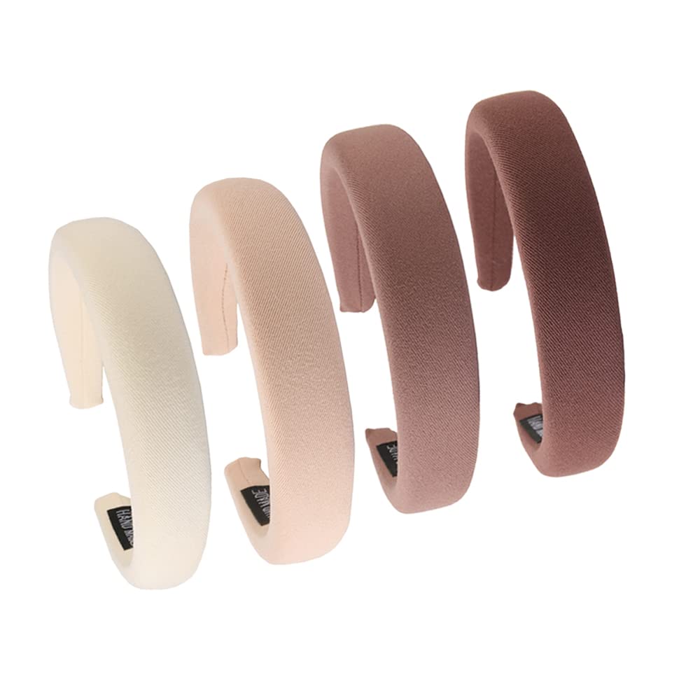 Padded Headband Womens Headbands Fabric Hair Band Alice Band Elastic Headband ladies headbands Hair Accessories for Women and Girl (4Coffee)