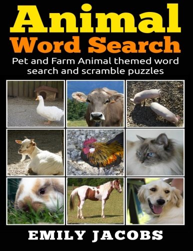 Animal Word Search: Pet and Farm Animal themed word search and scramble puzzles