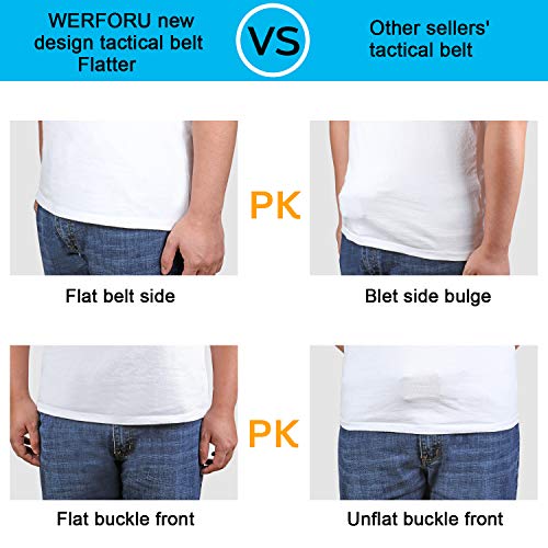 WERFORU Herren Taktischer Gürtel, militärischen Schnellverschluss Schnalle Taillenband, Heavy Duty Nylon Taillengürtel, Militär Arbeitsgürtel für Outdoor Camping Jagen