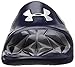 Under Armour Men's Locker III Slide Sandal, Midnight Navy (410)/Metallic Silver, 11