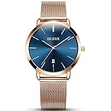 OLEVS Quartz Ladies Watch Ultra Thin Stainless Steel Rose Gold Female Watches Sport Clock Women Wristwatches