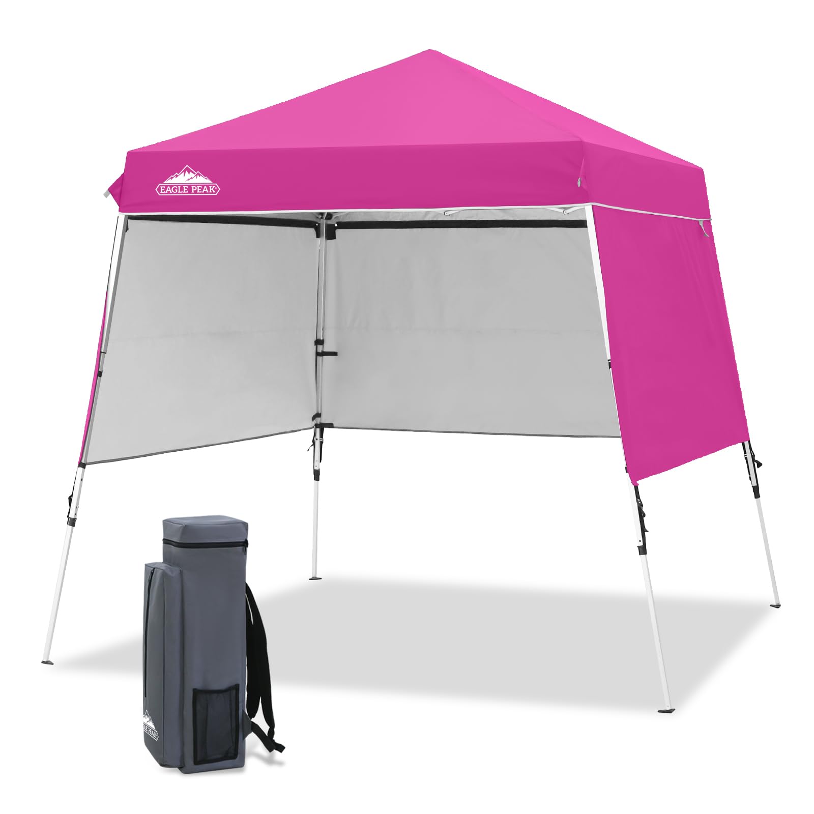 Photo 1 of **reference image** Ainfox 8'x8' Pop Up Canopy Tent, Easy-Setup Gazebo, Outdoor Canopy with 3 Adjustable Heights for Events, Parties, Camping, pink