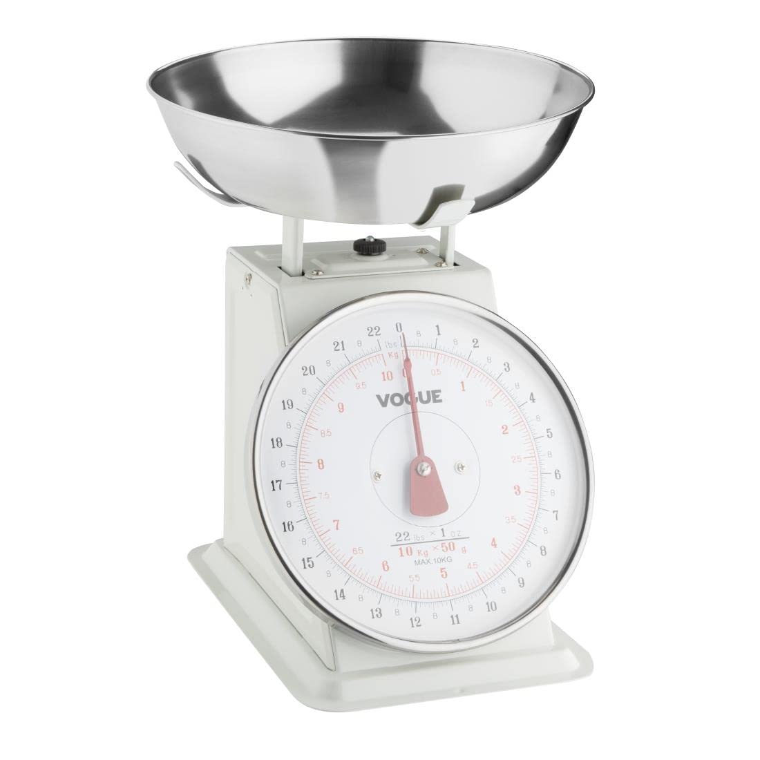 Vogue Heavy Duty Mechanical Kitchen Food Scale 10kg - Analog Scale with Large Bowl, Easy to Clean F174