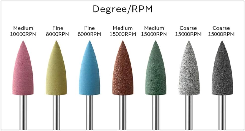 KADS Nail Drill Bits Nail File Head Polisher Replacement Head Nail Accessories (7 Color) - Image 4