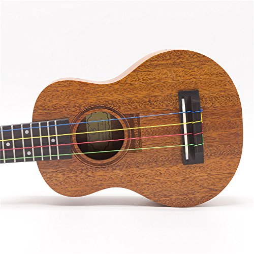 Aquila Kids Educational Colorful Ukulele New Nylgut Strings Soprano Green Red Yellow Blue
