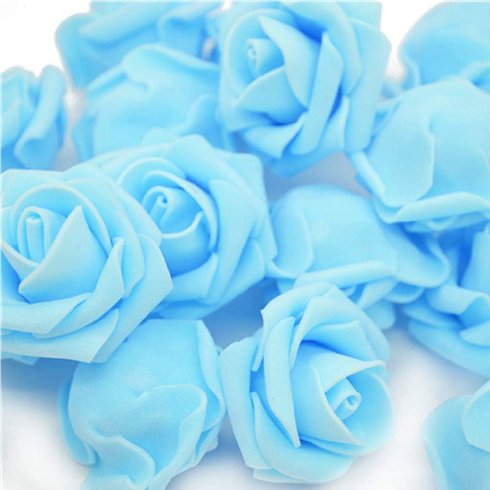 Amazon 造花 人工バラ５０個 ブーケ ロース薔薇 結婚式 母の日 誕生日バレンタインデー クリスマス 飾り付け ３色選べる ブルー 造花 オンライン通販
