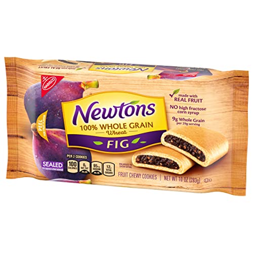 NEWTONS 100% WHOLE GRAIN WHEAT SOFT & FRUIT CHEWY FIG COOKIES, (FIG BARS), 10 OZ PACK