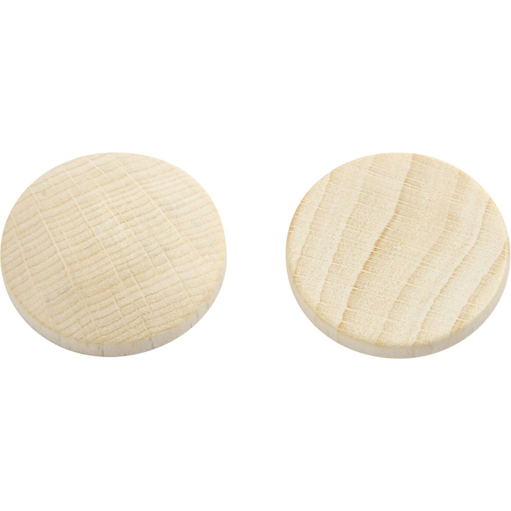 Wooden buttons, D: 25 mm, china berry, 150 pcs