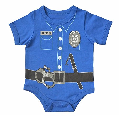 Hooyi Baby Boy Blue Officer Bodysuit