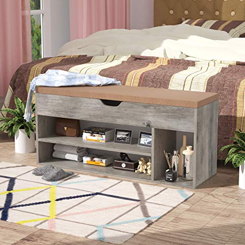 LGHM Shoe Storage Bench, Entryway Bench with Shoe Storage, 2Tier Shoe