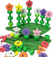 Skoolzy Alphabet Learning Toys Peg Board Set - Flower Garden Building Toys - ABC Puzzle Educational Toy for To