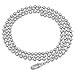 The Bling Factory 2.4mm High-Polished Stainless Steel Military Ball Chain Necklace, 24 inches