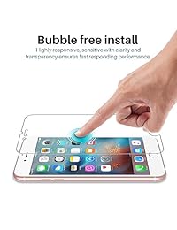 [3 Pack] L K Screen Protector for iPhone 6 Plus iPhone 6S Plus, [Frame-Installation] Tempered-Glass 9H Hardness, Lifetime Replacement Warranty