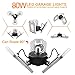 80W Garage Light, 3000K Warm White Deformable Lamp,80W 8000 LM Basement Light,Shop Lights for Garage,Overhead Garage Light,Led Garage Ceiling Lights（80W Warm Light）