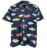 Chevrolet Bel Air Tri Five 1955 1956 1957 Camp Hawaiian Shirt, Navy