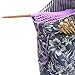 Teamoy Knitting Tote Bag, Travel Project Wrist Bag for Needles(14inches), Yarn and Crochet Supplies, Lightweight, Perfect Size for Knitting on The Go (Large, Blue Flowers)