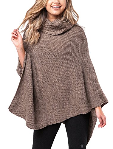 Women s casual cape shawl sweater poncho cardigan solid…