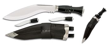 Gurkha Kukri mit 2 Beimessern & Gürtelscheide (frei ab 18 Jahre!)