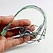 Sougayilang Fishing Hook Snelled Stainless Steel Wire Leader Fishing Rigs Hooks Pack of 10pcs