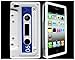 BONAMART ® White Silicone Retro Cassette Tape Case Skin Cover for iPhone 4S 4 AT&T Verizon