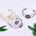 PH PandaHall 10 Pcs 5 Colors Brass Bezel Tray Blank Cuff Bangles Bracelet Fit 25mm Round Cabochon for Bracelet DIY Jewelry Making, Men and Women