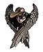 Winged Nude Male Kneeling Statue Figurine Cold Casting with Bronze Powder and Resin