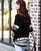 Leiwo Women's Lady Summer Korean Short Sleeve Lace Loose Splice Thin T-Shirt Black XL
