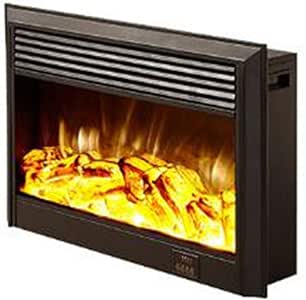 Chimenea Eléctrica Empotrada Fuego Eléctrico con Envolvente y Llama