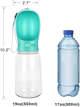 Emwel Dog Water Bottle 550ml Portable Leak Proof Pet Drinking Feeder view 3