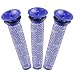 Aunifun 3 Pack Pre Filter Replacements for Dyson DC58 DC59 V6 V7 V8 Cordless Vacuum Cleaners, 3 Washable Filters Replace Part # 965661-01