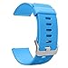 Fitbit Blaze Accessories Classic Band Large, UMTele Soft Silicone Replacement Sport Strap Band with Quick Release Pins for Fitbit Blaze Smart Fitness Watch Sky Blue, Frame Not Included (6.7